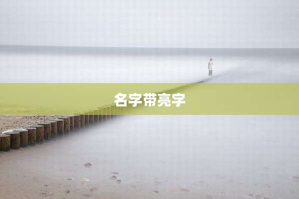 名字带亮字