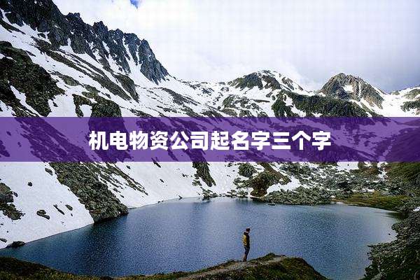 机电物资公司起名字三个字