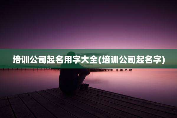培训公司起名用字大全(培训公司起名字)