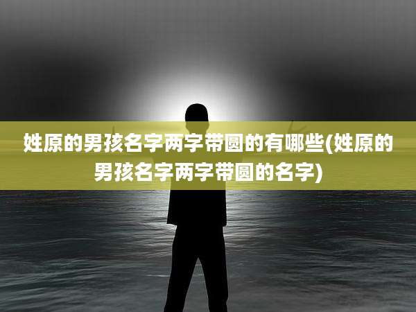 姓原的男孩名字两字带圆的有哪些(姓原的男孩名字两字带圆的名字)