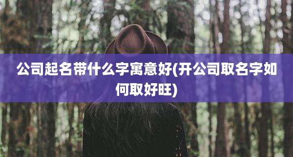 公司起名带什么字寓意好(开公司取名字如何取好旺)