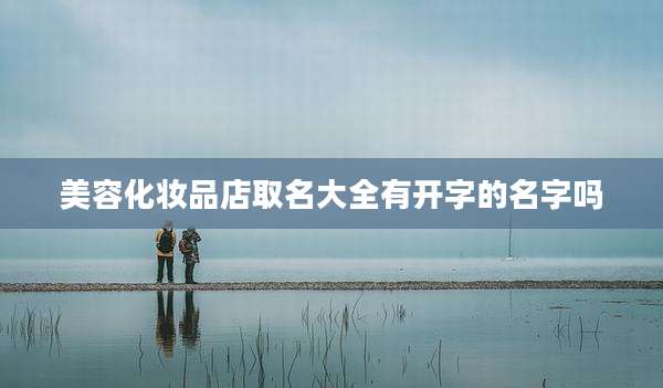 美容化妆品店取名大全有开字的名字吗