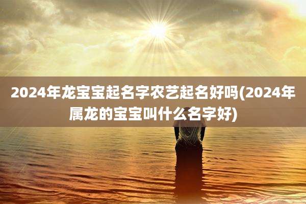 2024年龙宝宝起名字农艺起名好吗(2024年属龙的宝宝叫什么名字好)
