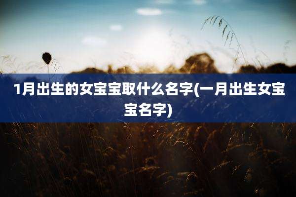 1月出生的女宝宝取什么名字(一月出生女宝宝名字)