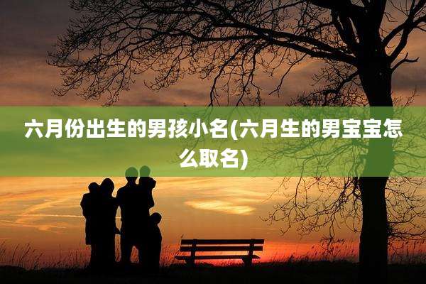 六月份出生的男孩小名(六月生的男宝宝怎么取名)