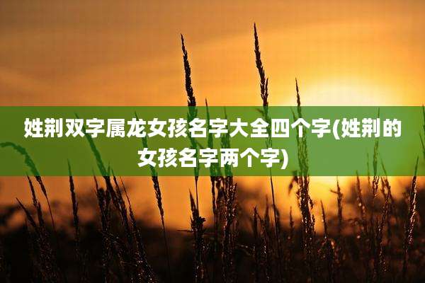 姓荆双字属龙女孩名字大全四个字(姓荆的女孩名字两个字)