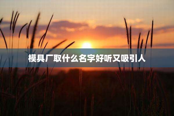 模具厂取什么名字好听又吸引人