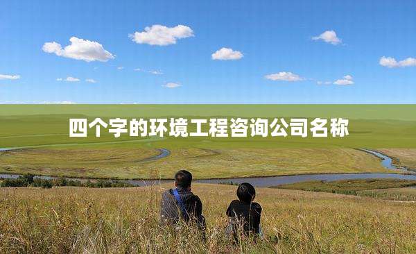 四个字的环境工程咨询公司名称