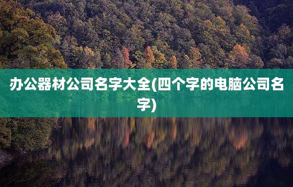 办公器材公司名字大全(四个字的电脑公司名字)
