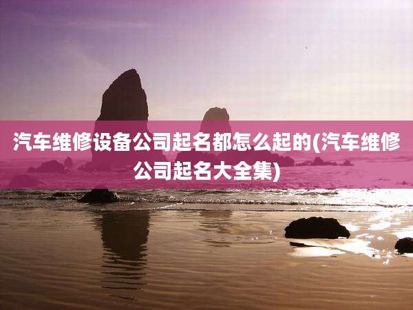 汽车维修设备公司起名都怎么起的(汽车维修公司起名大全集)