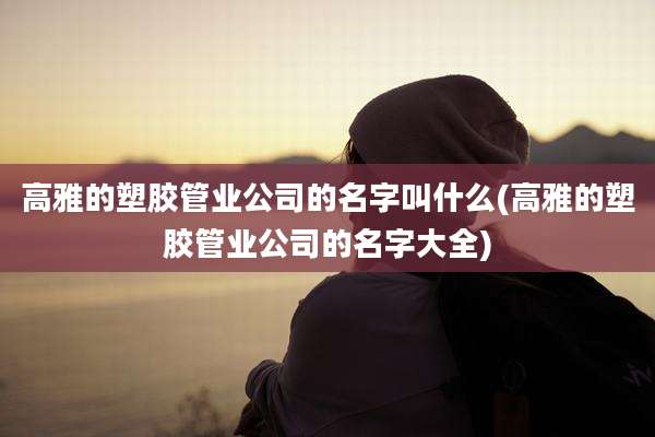 高雅的塑胶管业公司的名字叫什么(高雅的塑胶管业公司的名字大全)