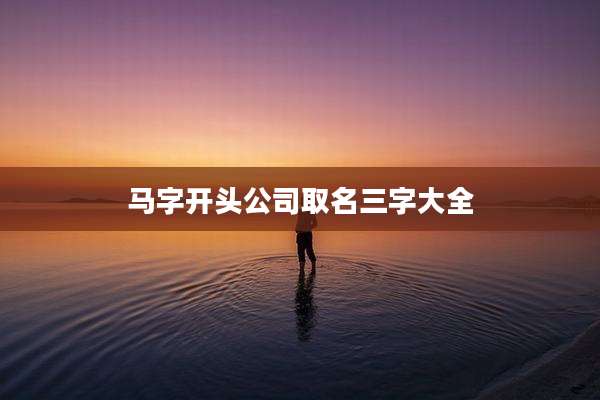 马字开头公司取名三字大全