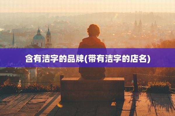 含有洁字的品牌(带有洁字的店名)