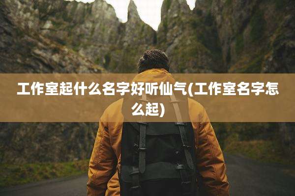 工作室起什么名字好听仙气(工作室名字怎么起)