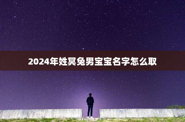 2024年姓冥兔男宝宝名字怎么取