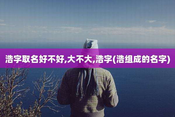 浩字取名好不好,大不大,浩字(浩组成的名字)
