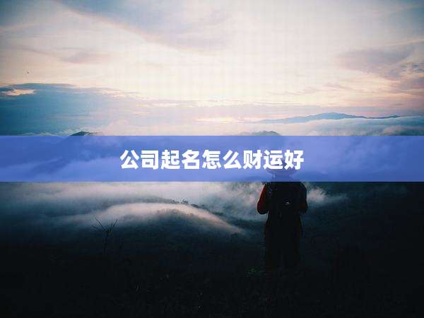 公司起名怎么财运好