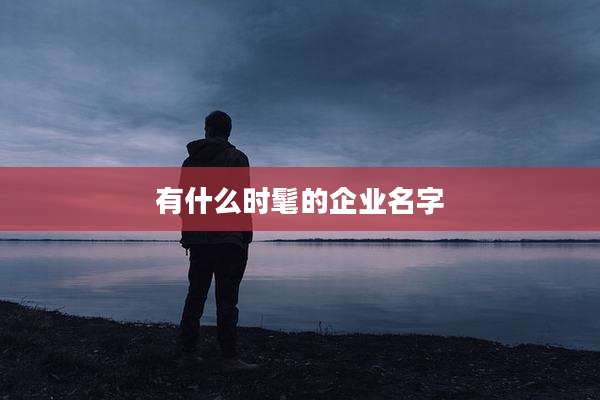 有什么时髦的企业名字