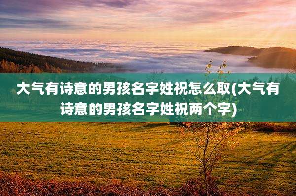 大气有诗意的男孩名字姓祝怎么取(大气有诗意的男孩名字姓祝两个字)