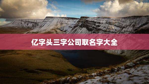亿字头三字公司取名字大全