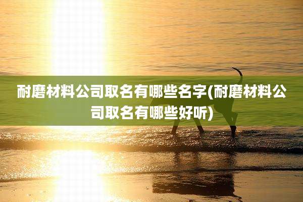 耐磨材料公司取名有哪些名字(耐磨材料公司取名有哪些好听)