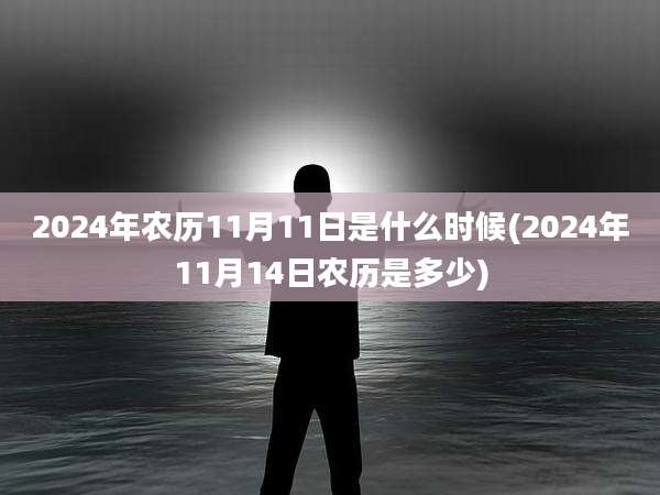 2024年农历11月11日是什么时候(2024年11月14日农历是多少)