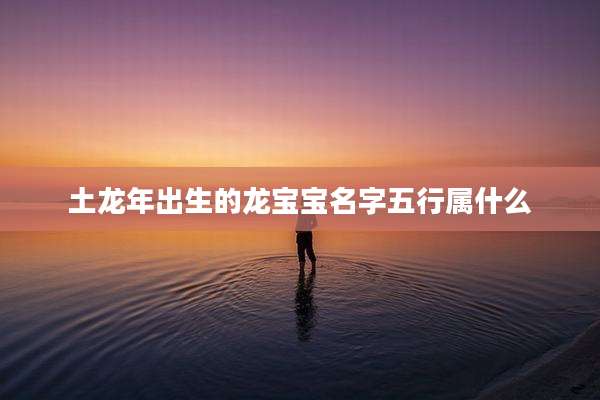 土龙年出生的龙宝宝名字五行属什么