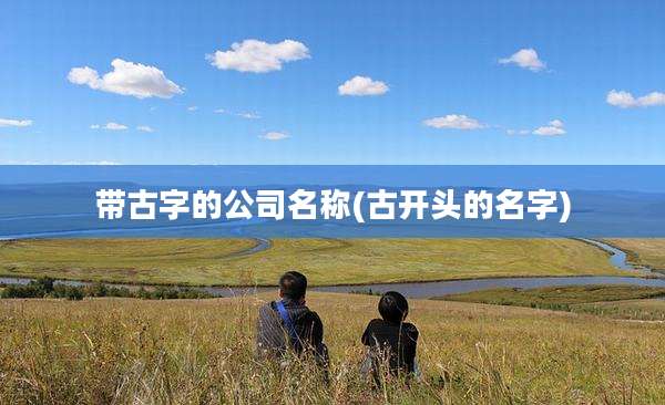 带古字的公司名称(古开头的名字)