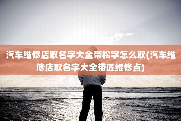 汽车维修店取名字大全带松字怎么取(汽车维修店取名字大全带匠维修点)
