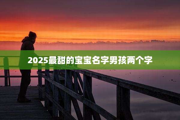 2025最甜的宝宝名字男孩两个字