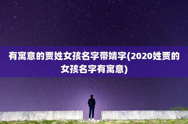 有寓意的贾姓女孩名字带婧字(2020姓贾的女孩名字有寓意)