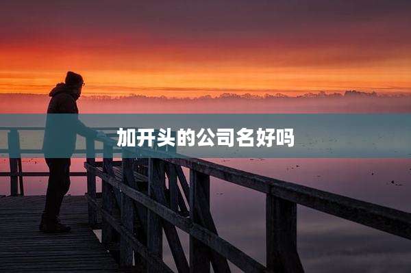 加开头的公司名好吗