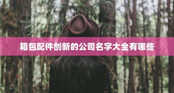箱包配件创新的公司名字大全有哪些
