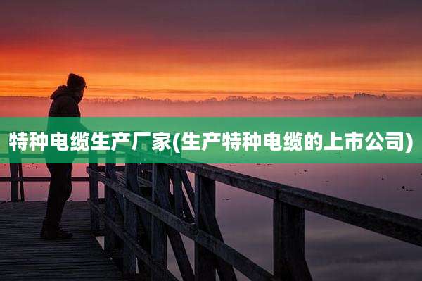 特种电缆生产厂家(生产特种电缆的上市公司)
