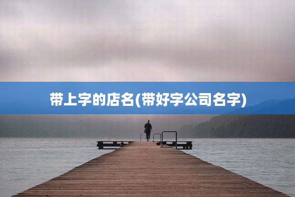 带上字的店名(带好字公司名字)