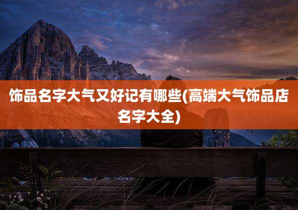 饰品名字大气又好记有哪些(高端大气饰品店名字大全)