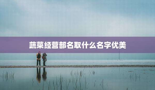 蔬菜经营部名取什么名字优美
