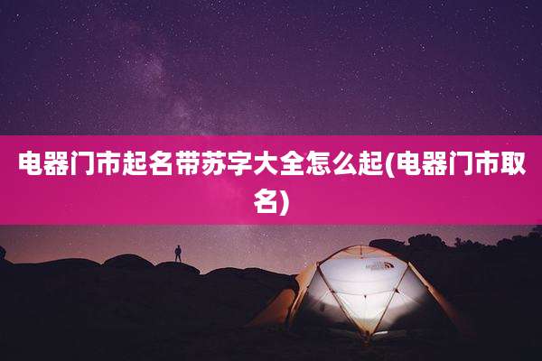 电器门市起名带苏字大全怎么起(电器门市取名)