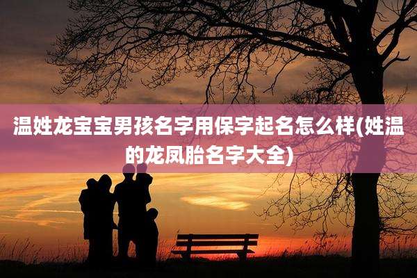 温姓龙宝宝男孩名字用保字起名怎么样(姓温的龙凤胎名字大全)