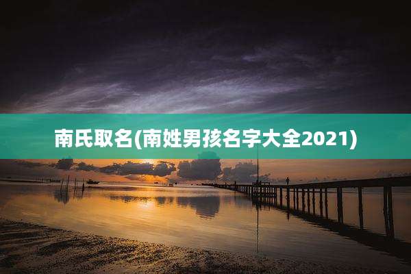 南氏取名(南姓男孩名字大全2021)