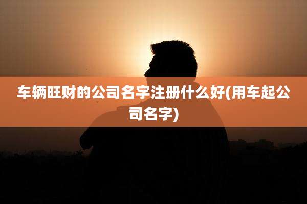 车辆旺财的公司名字注册什么好(用车起公司名字)