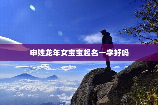 申姓龙年女宝宝起名一字好吗