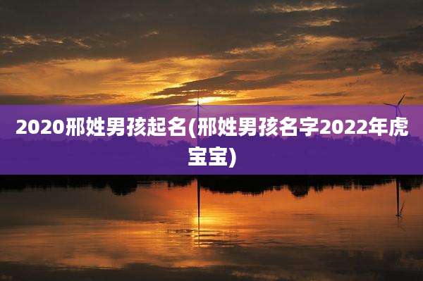 2020邢姓男孩起名(邢姓男孩名字2022年虎宝宝)