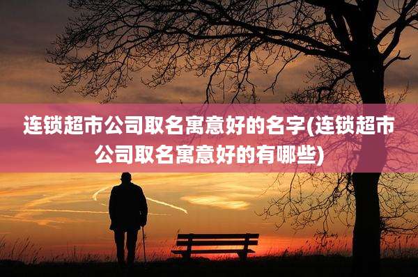 连锁超市公司取名寓意好的名字(连锁超市公司取名寓意好的有哪些)