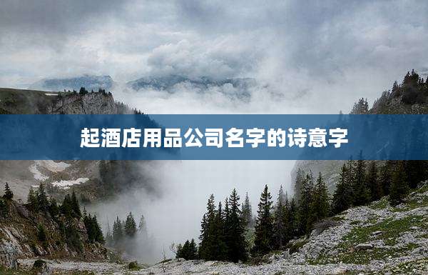 起酒店用品公司名字的诗意字