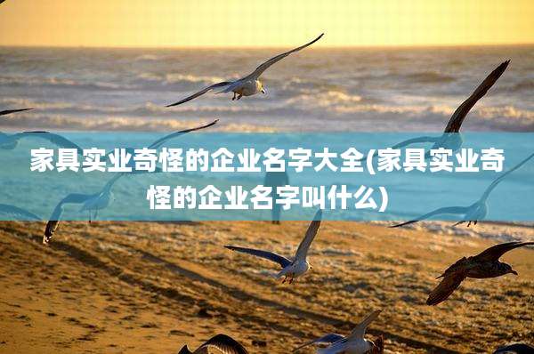 家具实业奇怪的企业名字大全(家具实业奇怪的企业名字叫什么)