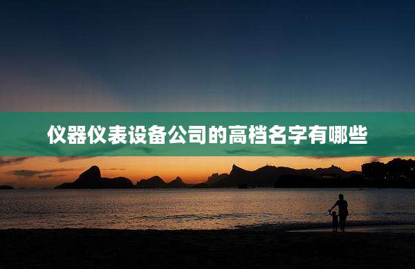仪器仪表设备公司的高档名字有哪些