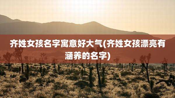 齐姓女孩名字寓意好大气(齐姓女孩漂亮有涵养的名字)