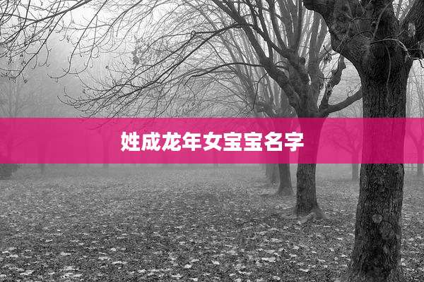 姓成龙年女宝宝名字