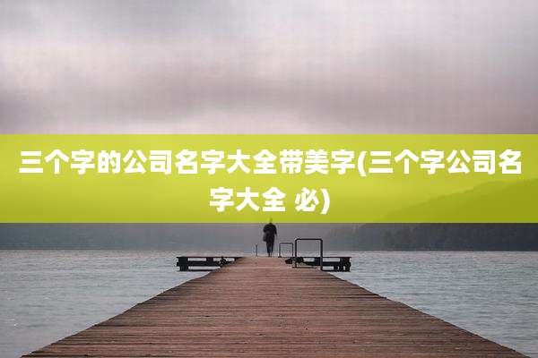 三个字的公司名字大全带美字(三个字公司名字大全 必)